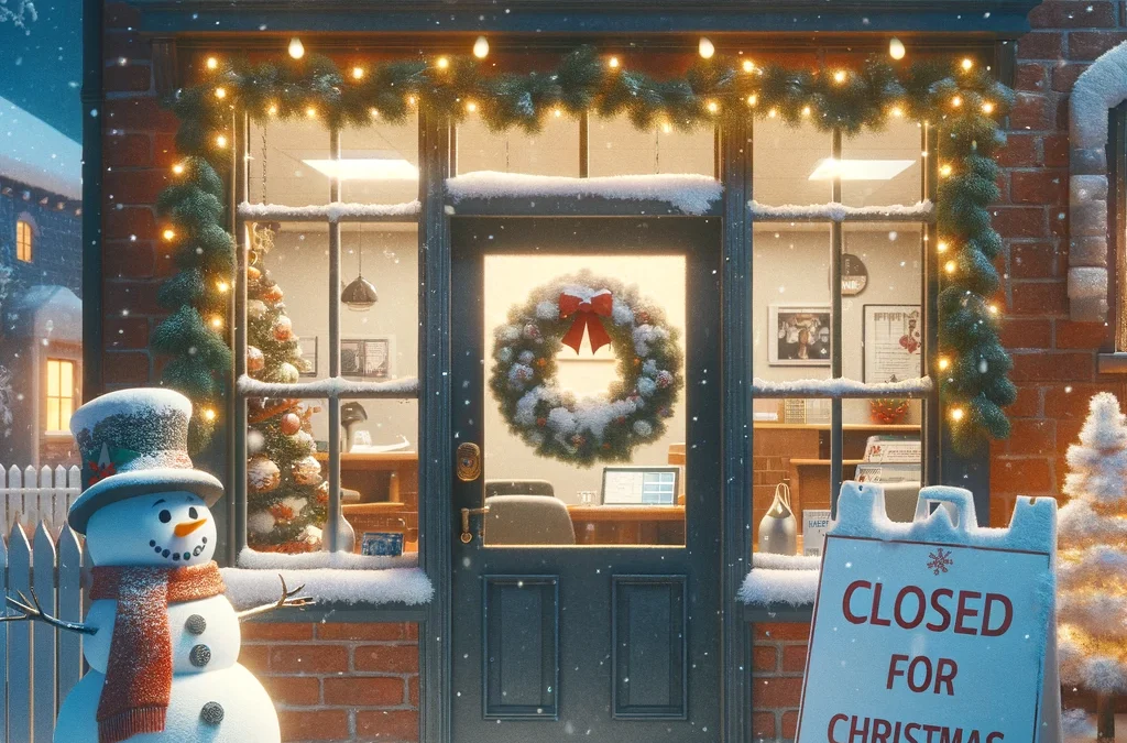 Gesloten in de kerstvakantie